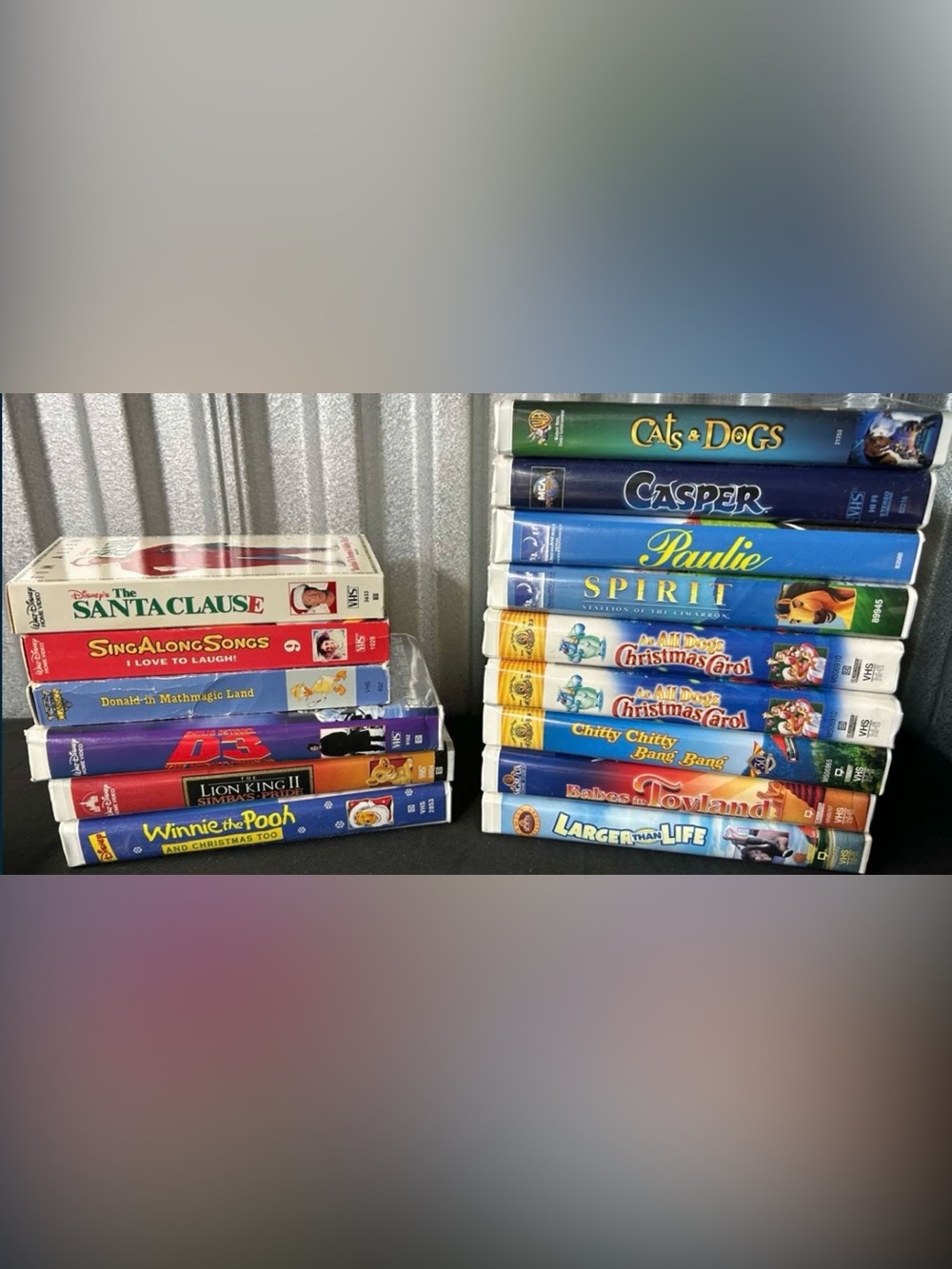 Assorted Classic Children's VHS Tape Lot - Blue, White, Yellow